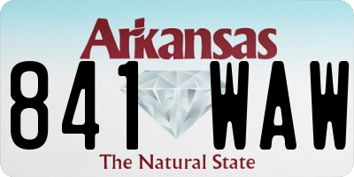 AR license plate 841WAW