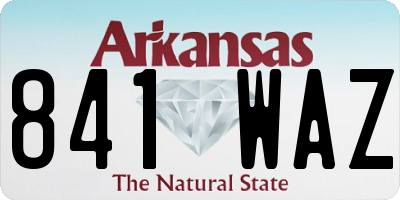 AR license plate 841WAZ