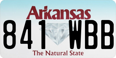 AR license plate 841WBB
