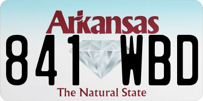 AR license plate 841WBD