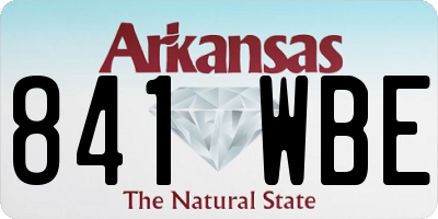 AR license plate 841WBE