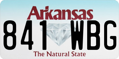AR license plate 841WBG
