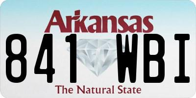 AR license plate 841WBI