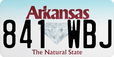 AR license plate 841WBJ