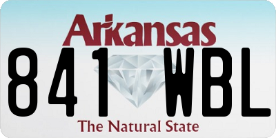 AR license plate 841WBL