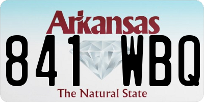 AR license plate 841WBQ