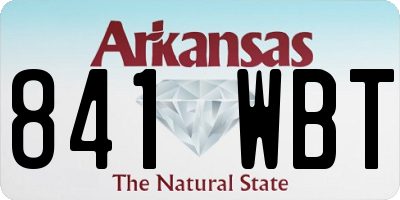AR license plate 841WBT