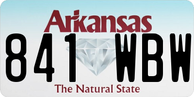AR license plate 841WBW