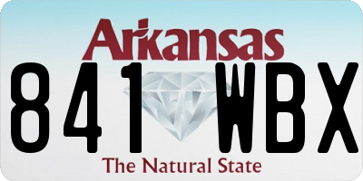 AR license plate 841WBX