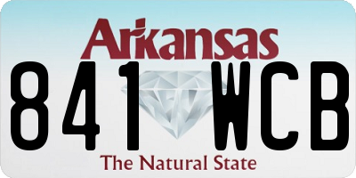 AR license plate 841WCB