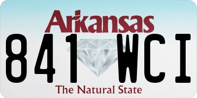 AR license plate 841WCI