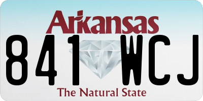 AR license plate 841WCJ
