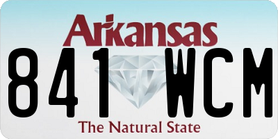 AR license plate 841WCM