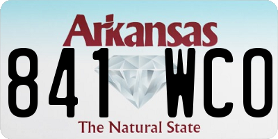 AR license plate 841WCO
