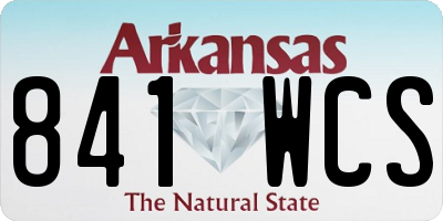 AR license plate 841WCS