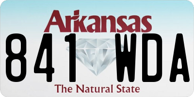 AR license plate 841WDA
