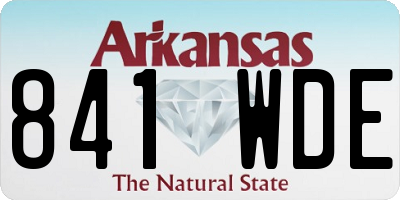 AR license plate 841WDE