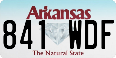 AR license plate 841WDF