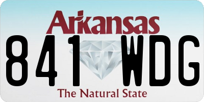 AR license plate 841WDG