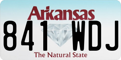 AR license plate 841WDJ
