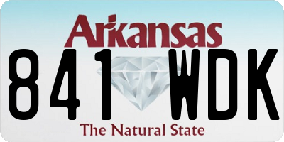 AR license plate 841WDK