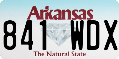 AR license plate 841WDX