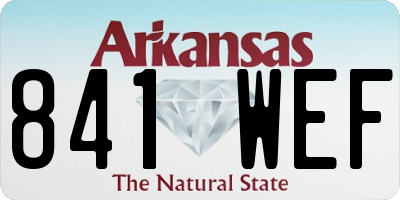 AR license plate 841WEF