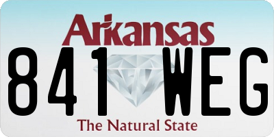 AR license plate 841WEG