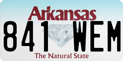 AR license plate 841WEM