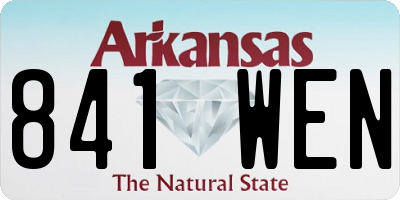 AR license plate 841WEN