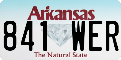 AR license plate 841WER