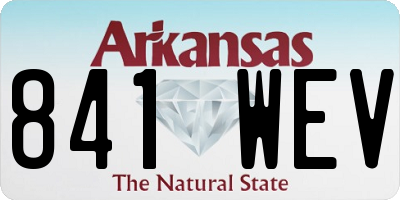 AR license plate 841WEV