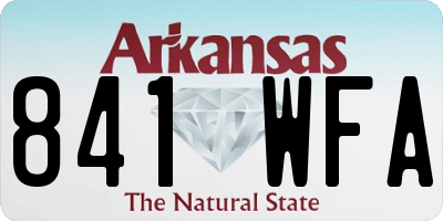AR license plate 841WFA