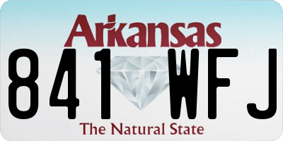 AR license plate 841WFJ