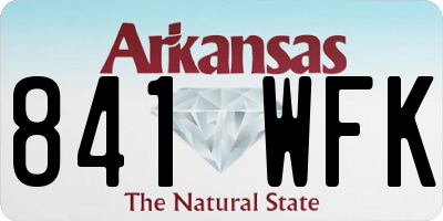 AR license plate 841WFK