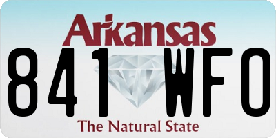 AR license plate 841WFO