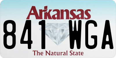 AR license plate 841WGA