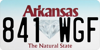 AR license plate 841WGF