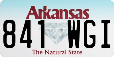 AR license plate 841WGI