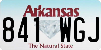 AR license plate 841WGJ