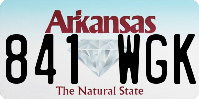 AR license plate 841WGK