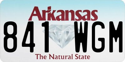 AR license plate 841WGM