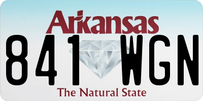 AR license plate 841WGN