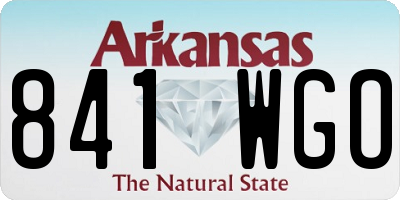 AR license plate 841WGO