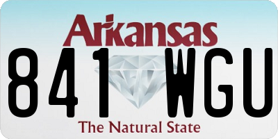 AR license plate 841WGU