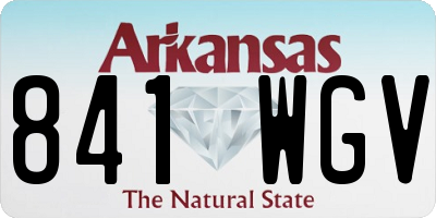 AR license plate 841WGV