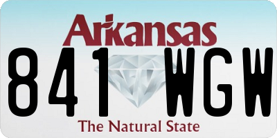 AR license plate 841WGW