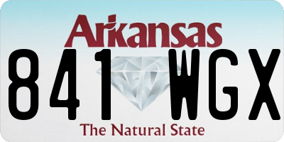 AR license plate 841WGX