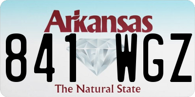 AR license plate 841WGZ