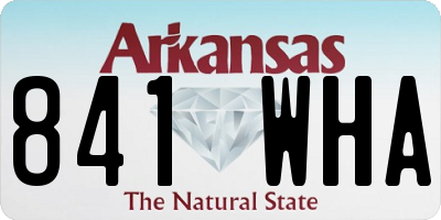 AR license plate 841WHA
